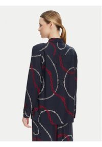 TOMMY HILFIGER - Tommy Hilfiger Koszula WW0WW44045 Granatowy Relaxed Fit. Kolor: niebieski. Materiał: wiskoza #5