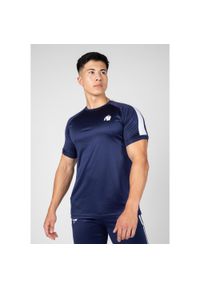 GORILLA WEAR - Koszulka Gorilla Wear Valdosta. Kolor: niebieski. Wzór: paski. Sport: fitness #1