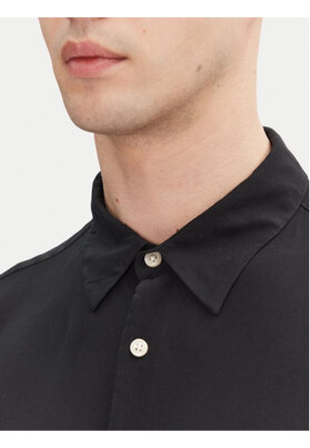 Jack & Jones - Jack&Jones Koszula Joshua 12271078 Czarny Relaxed Fit. Kolor: czarny. Materiał: wiskoza
