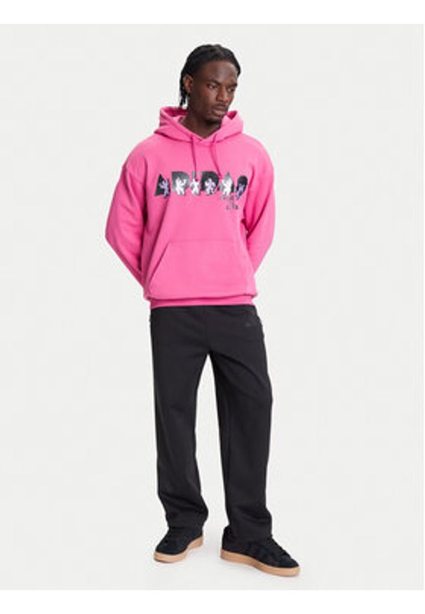 Adidas - adidas Bluza Jeremy Scott Pride JL7625 Różowy Oversize. Kolor: różowy. Materiał: bawełna