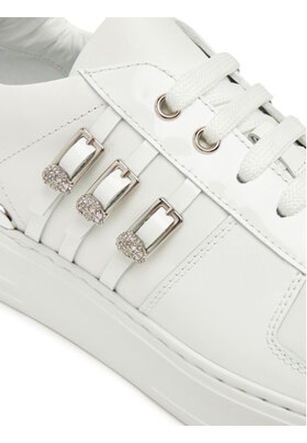 Philipp Plein - PHILIPP PLEIN Sneakersy FAES WSC2780 PLE075N Biały. Kolor: biały. Materiał: skóra