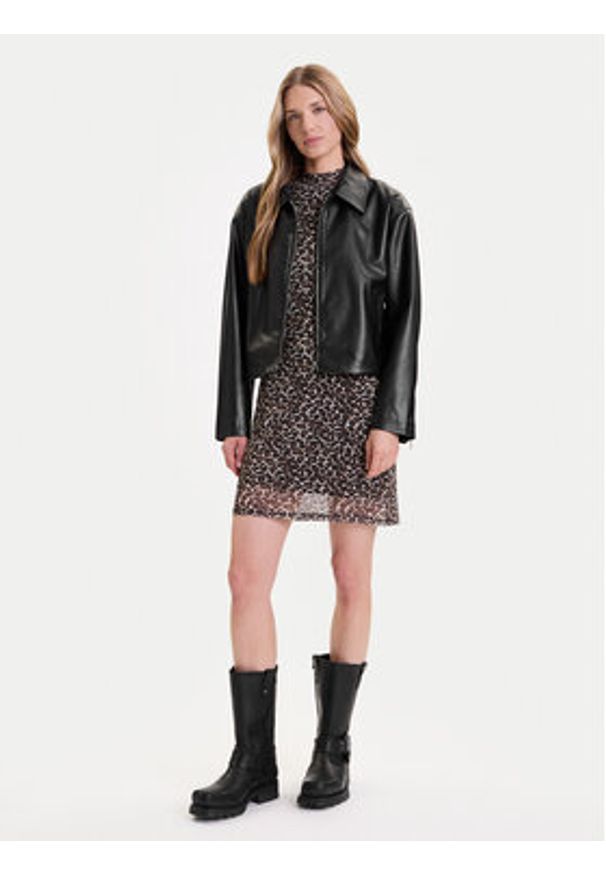 only - ONLY Kurtka z imitacji skóry Nicki 15356871 Czarny Regular Fit. Kolor: czarny. Materiał: skóra