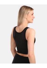 Damski bezszwowy crop top Kilpi LIARA-W. Kolor: czarny