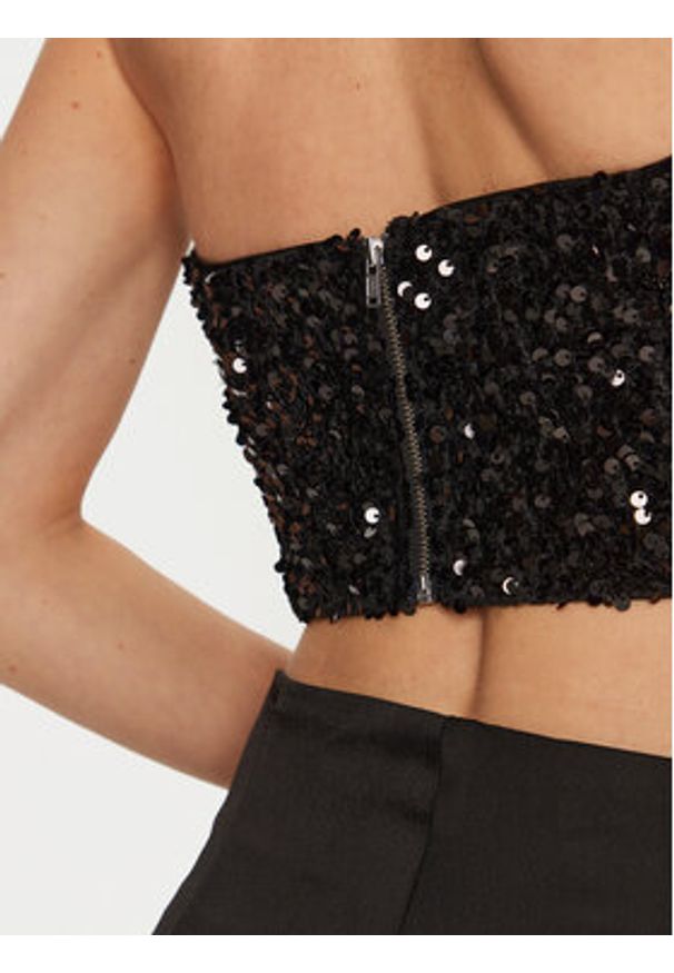 BARDOT Top Eleni 59112TB2 Czarny Slim Fit. Kolor: czarny. Materiał: syntetyk
