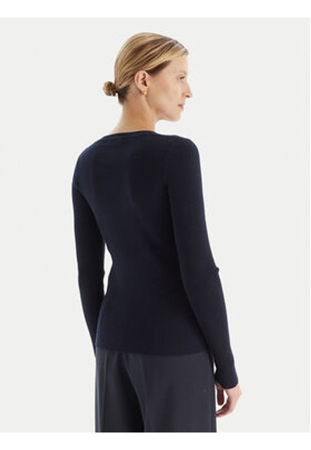 Fracomina Sweter FR25WT7025K43301 Granatowy Slim Fit. Kolor: niebieski. Materiał: wiskoza, syntetyk