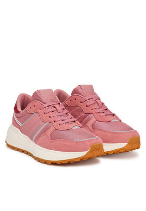 Tommy Jeans Sneakersy Tjw Cleated Runner EN0EN02788 Różowy. Kolor: różowy. Materiał: zamsz, skóra