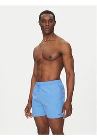 TOMMY HILFIGER - Tommy Hilfiger Szorty kąpielowe UM0UM03477 Niebieski Regular Fit. Kolor: niebieski. Materiał: syntetyk #5