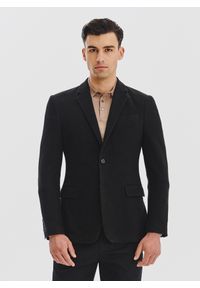 Pako Lorente - PAKO LORENTE - Czarna marynarka z dzianiny. Kolor: czarny. Materiał: dzianina. Sezon: jesień #1