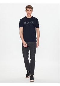 BOSS - Boss T-Shirt 50481611 Granatowy Regular Fit. Kolor: niebieski. Materiał: bawełna