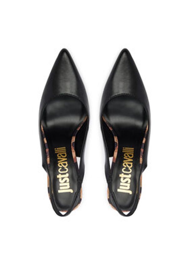 Just Cavalli Czółenka 80RA3S45 ZPB93 Czarny. Kolor: czarny. Materiał: skóra