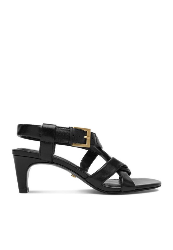 Gino Rossi - GINO ROSSI Sandały EO-124943 Czarny. Kolor: czarny. Materiał: skóra