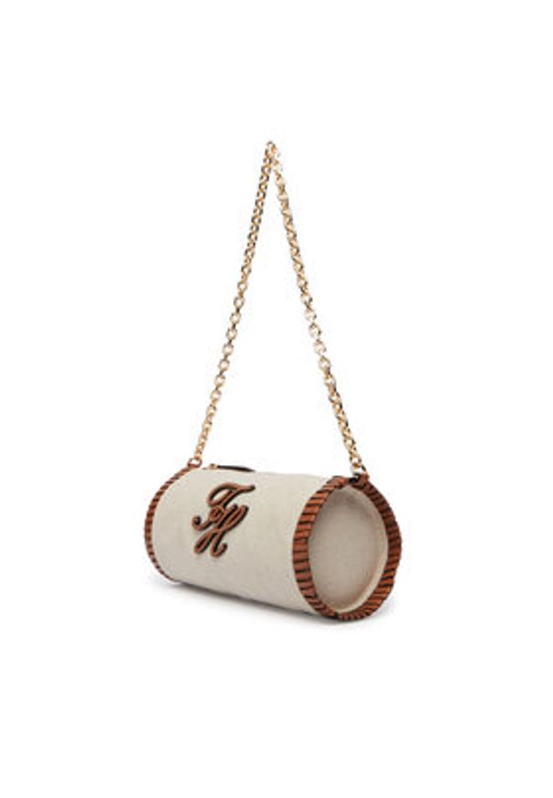 TOMMY HILFIGER - Tommy Hilfiger Torebka Th Elev Summ Chain Bag Canvas AW0AW18635 Beżowy. Kolor: beżowy