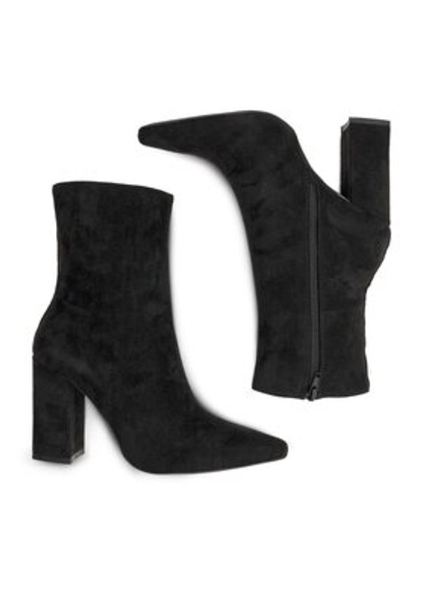 DeeZee Botki RAQUEL HCL230103 Czarny. Kolor: czarny. Materiał: materiał