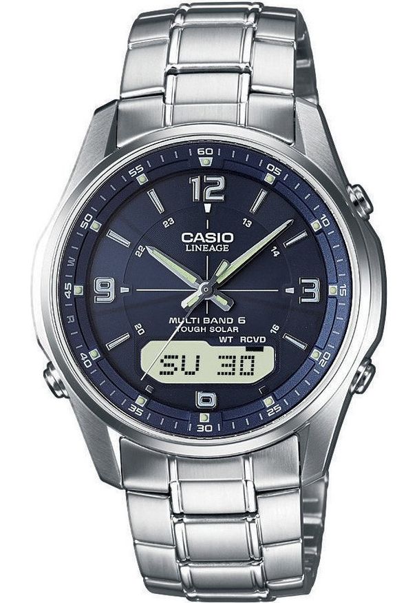 Zegarek Casio Zegarek męski Casio LCW-M100DSE-2AER srebrny. Kolor: srebrny