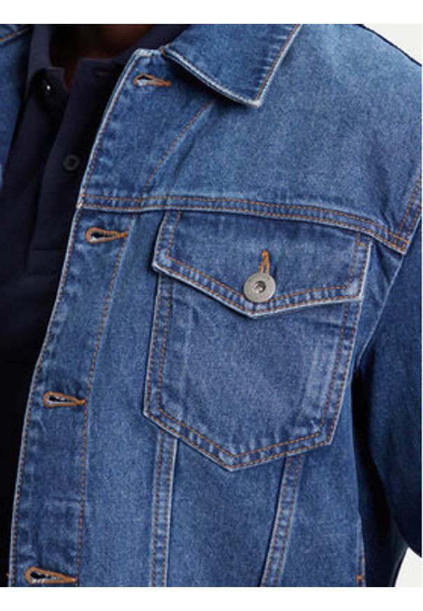 United Colors of Benetton - United Colors Of Benetton Kurtka jeansowa 2IPC53GV8 Granatowy Regular Fit. Kolor: niebieski. Materiał: bawełna