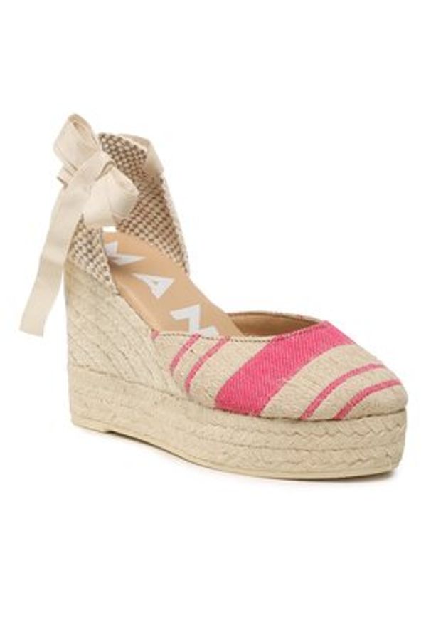 Manebi Espadryle Wedge Espadrilles G 4.5 Wv Beżowy. Kolor: beżowy. Materiał: materiał