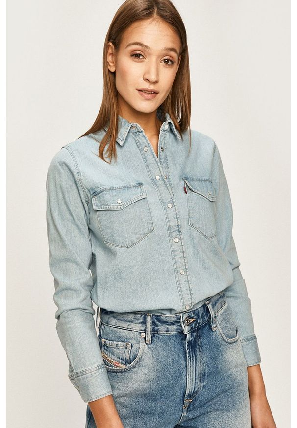 Levi's® - Levi's - Koszula. Okazja: na spotkanie biznesowe. Kolor: fioletowy. Materiał: tkanina. Styl: biznesowy