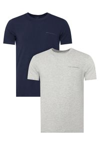 Karl Lagerfeld - KARL LAGERFELD Komplet t-shirtów A1M47097 Kolorowy Regular Fit. Typ kołnierza: dekolt w karo. Materiał: bawełna. Wzór: kolorowy #1