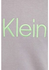Calvin Klein Underwear bluza bawełniana lounge kolor szary z nadrukiem. Kolor: szary. Materiał: bawełna. Wzór: nadruk #3