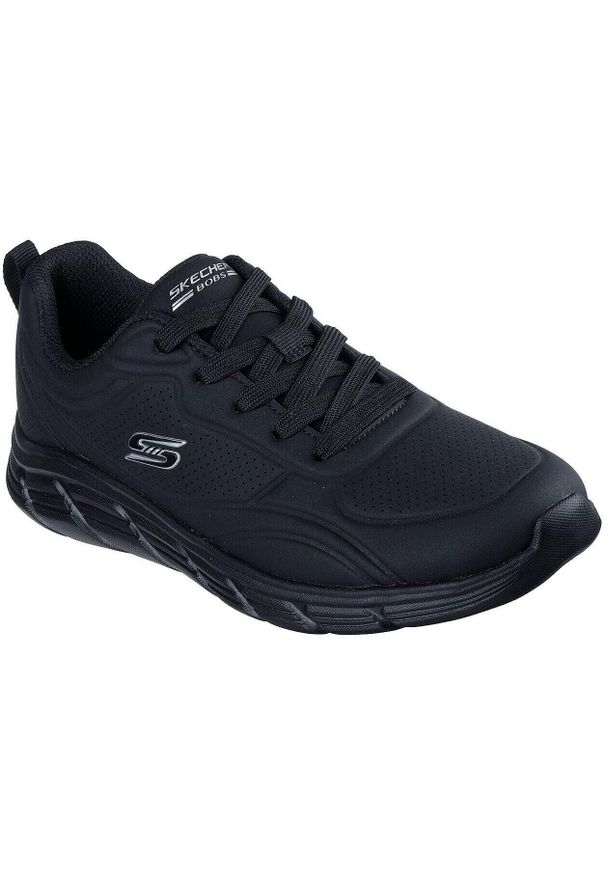 skechers - Adidasy Skechers Bobs B Flex Lo - Cool Ease, Kobiety. Kolor: czarny. Materiał: skóra ekologiczna, materiał. Sport: fitness