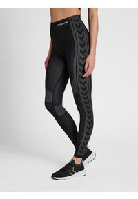 Damskie legginsy ze średnim stanem Hummel Shaping. Kolor: czarny. Materiał: dzianina, materiał