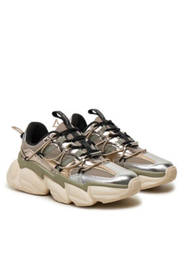 Steve Madden Sneakersy Spectator SM11002961 Złoty. Kolor: złoty. Materiał: skóra