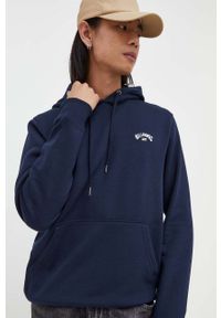 Billabong bluza męska kolor granatowy z kapturem melanżowa. Typ kołnierza: kaptur. Kolor: niebieski. Materiał: materiał. Wzór: melanż