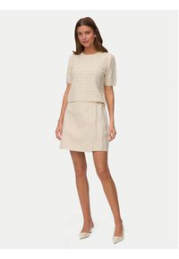 Vero Moda Spódnica jeansowa Liza 10332535 Beżowy jasny Regular Fit. Kolor: beżowy. Materiał: bawełna #5