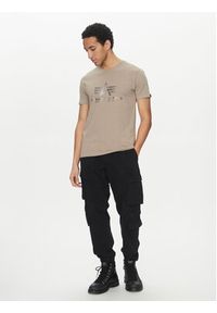 Alpha Industries T-Shirt Basic 100501 Beżowy Regular Fit. Kolor: beżowy. Materiał: bawełna