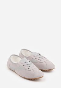 Renee - Szare Sneakersy Kultowe Tenisówki Y2K z Imitacji Zamszu Nerialle. Kolor: szary. Materiał: zamsz #6