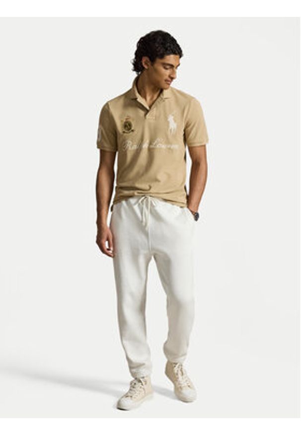 Polo Ralph Lauren Polo 710B20009003 Beżowy Regular Fit. Typ kołnierza: polo. Kolor: beżowy. Materiał: bawełna