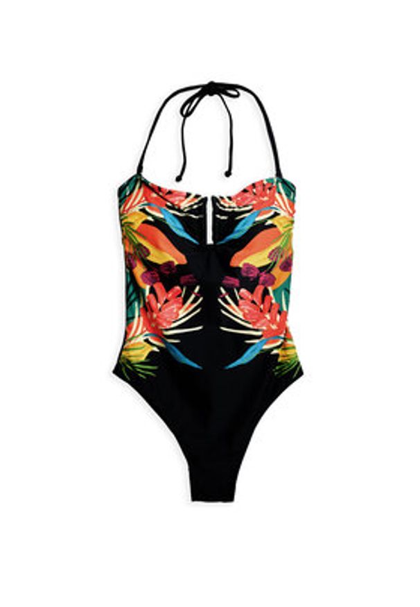 Desigual Strój kąpielowy Bahamas 25SWMK09 Czarny. Kolor: czarny. Materiał: syntetyk