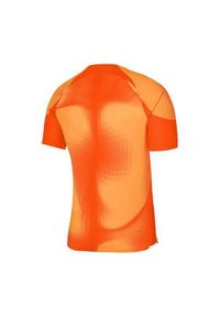 Koszulka treningowa męska Nike Gardien IV. Kolor: pomarańczowy, żółty, wielokolorowy. Długość rękawa: krótki rękaw. Długość: krótkie. Sport: piłka nożna