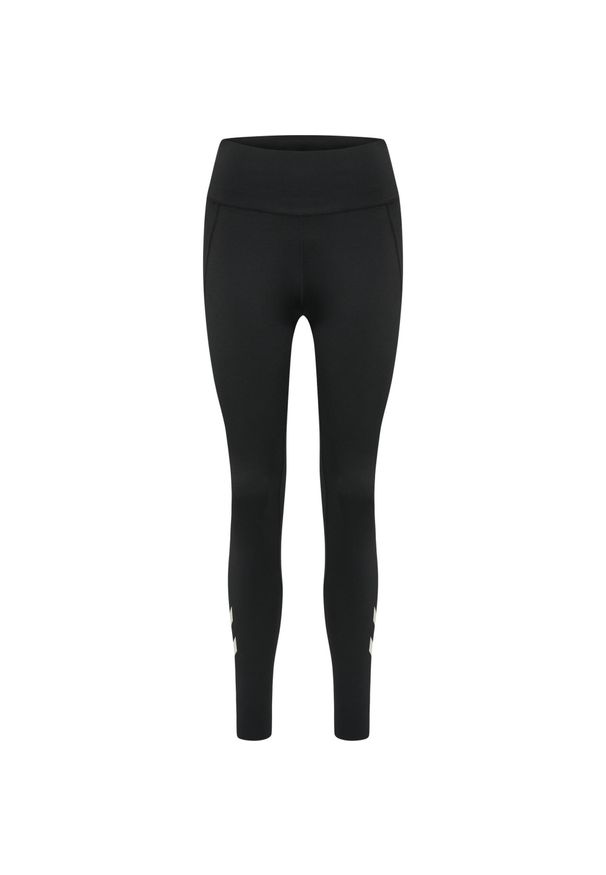 Damskie wysokie legginsy Hummel MT Grace. Kolor: czarny. Materiał: materiał. Wzór: jodełka, nadruk. Sport: fitness
