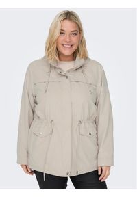 ONLY Carmakoma Parka New Starline 15278695 Beżowy Regular Fit. Kolor: beżowy. Materiał: syntetyk