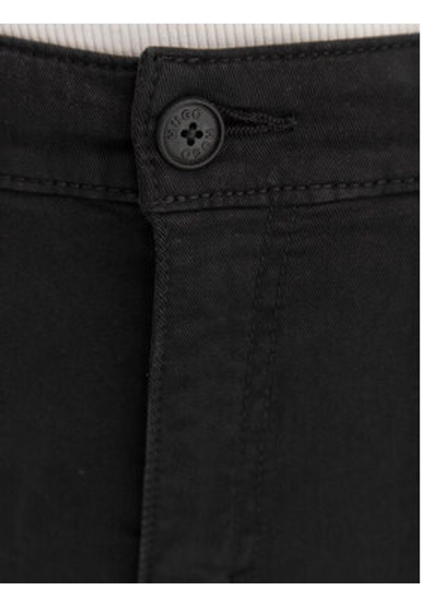 Hugo - HUGO Spodnie materiałowe Hizama 50555763 Czarny Regular Fit. Kolor: czarny. Materiał: bawełna