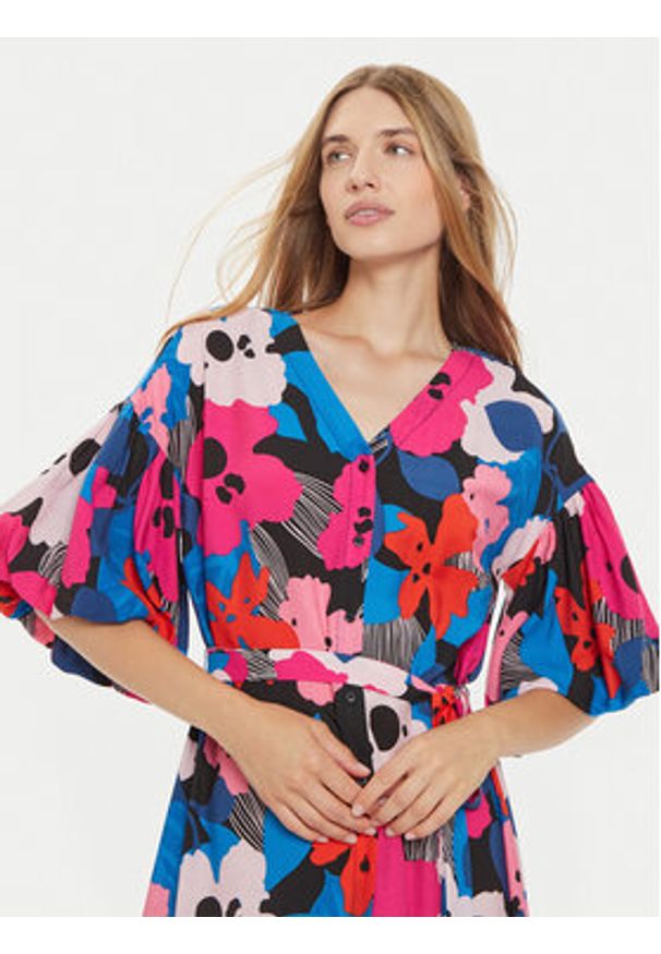 Tatuum Sukienka koszulowa Cloti T2330.199B Kolorowy Regular Fit. Materiał: wiskoza. Wzór: kolorowy. Typ sukienki: koszulowe