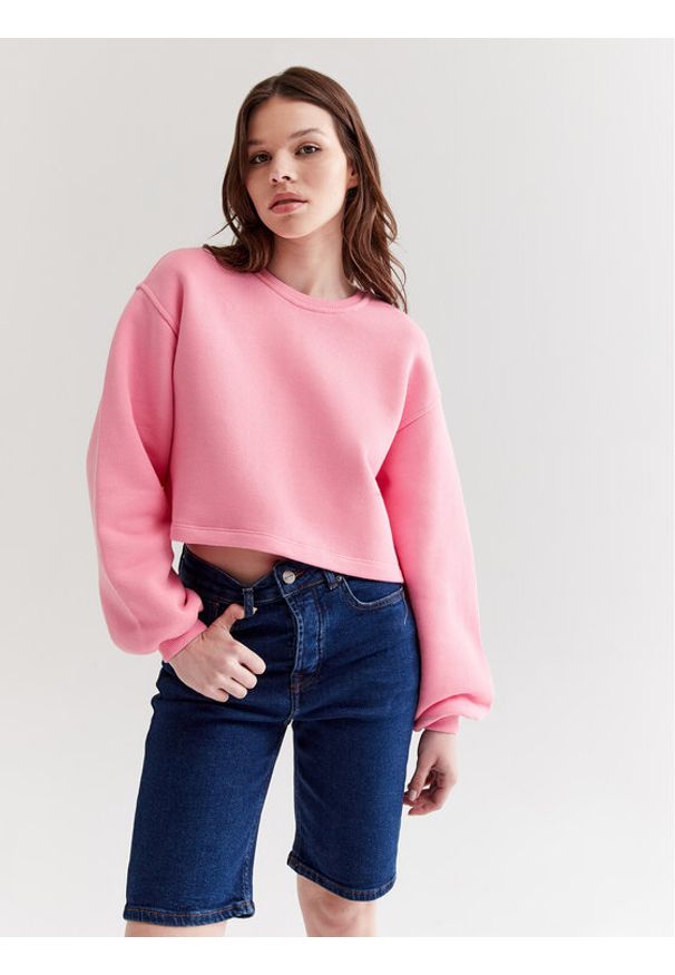 Americanos Bluza Utah Różowy Cropped Fit. Kolor: różowy. Materiał: bawełna