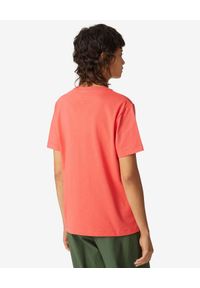 Kenzo - KENZO - Luźny t-shirt z tygrysem. Kolor: czerwony. Materiał: jeans, bawełna. Wzór: aplikacja, nadruk #3
