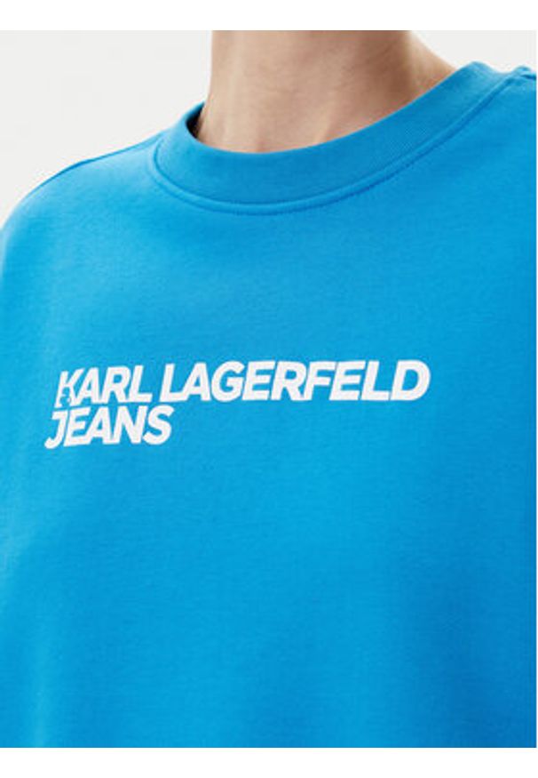 Karl Lagerfeld Jeans Bluza A1W20005 Niebieski Regular Fit. Kolor: niebieski. Materiał: bawełna