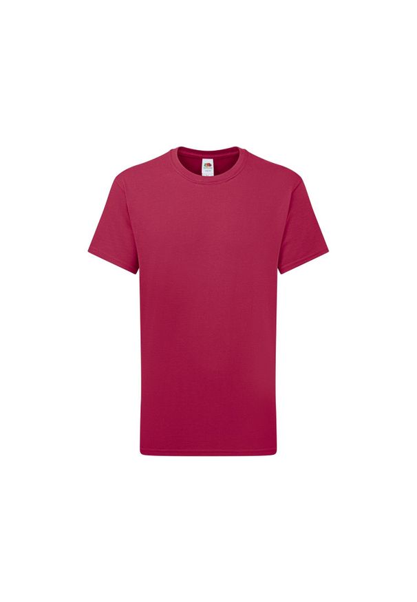 FRUIT OF THE LOOM - Koszulka Dziecięca Gładka. Kolor: różowy. Wzór: gładki. Sport: turystyka piesza