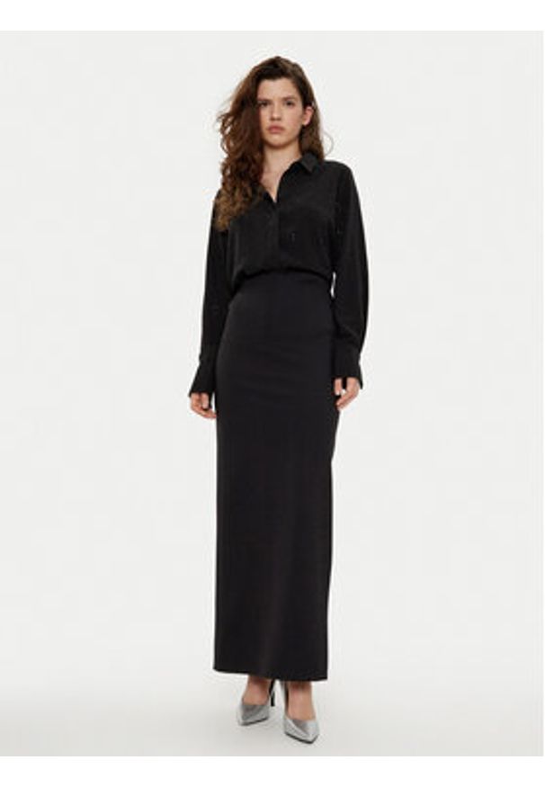 Tatuum Koszula Patti T2424.080B Czarny Regular Fit. Kolor: czarny. Materiał: syntetyk