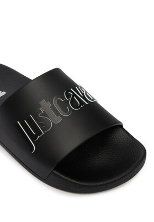 Just Cavalli Klapki 80RA3SZ1 ZSE50 Czarny. Kolor: czarny. Materiał: syntetyk