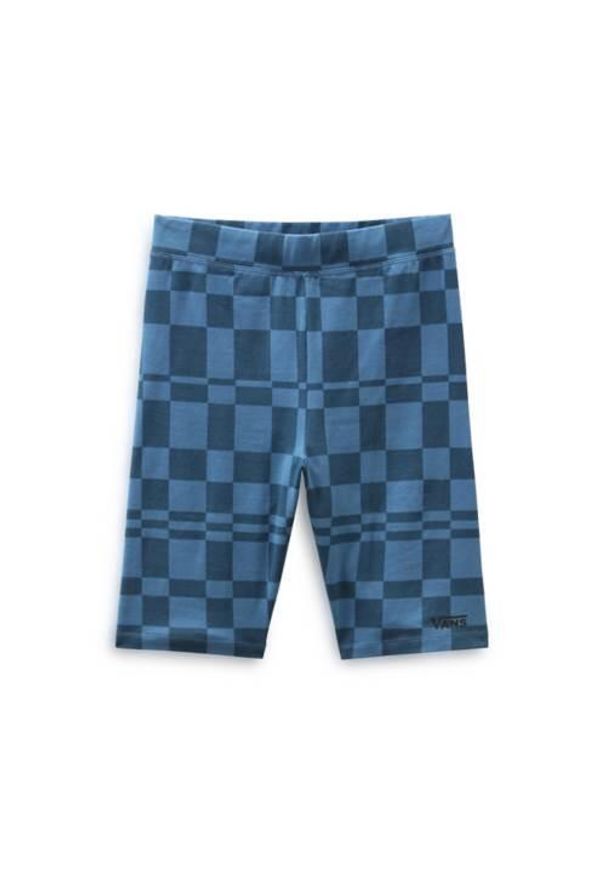 Spodnie sportowe damskie Vans Flying V Print Legging. Kolor: niebieski. Długość: krótkie. Wzór: nadruk
