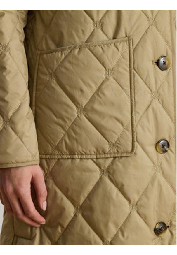 Lauren Ralph Lauren - LAUREN RALPH LAUREN Płaszcz zimowy 297980103002 Beżowy Straight Fit. Kolor: beżowy. Materiał: syntetyk. Sezon: zima