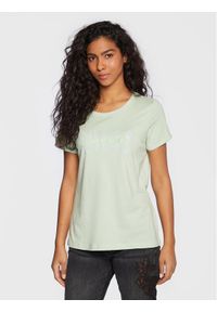 Guess T-Shirt W3RI16 K46D1 Zielony Regular Fit. Kolor: zielony. Materiał: bawełna