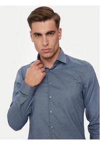 Calvin Klein Koszula K10K113164 Granatowy Slim Fit. Kolor: niebieski. Materiał: bawełna #3