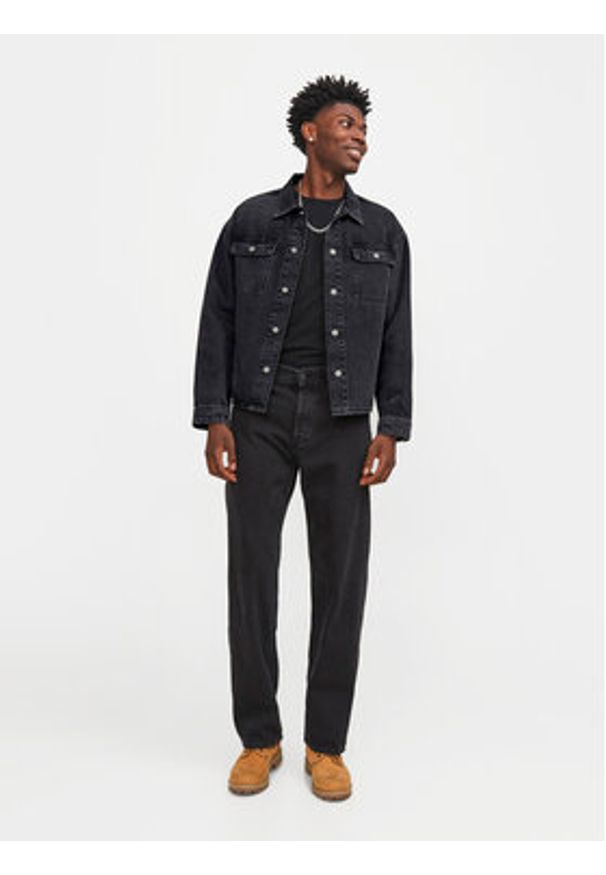 Jack & Jones Kurtka jeansowa Chase 12250089 Czarny Loose Fit. Kolor: czarny. Materiał: bawełna