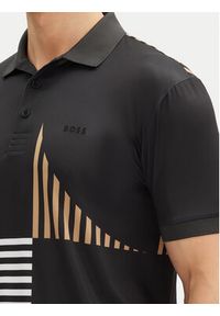 BOSS Polo Paddy Striped C1 50539506 Czarny Regular Fit. Typ kołnierza: polo. Kolor: czarny. Materiał: syntetyk #5