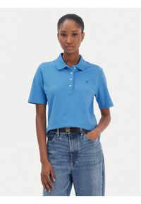 TOMMY HILFIGER - Tommy Hilfiger Polo 1985 WW0WW43224 Niebieski Regular Fit. Typ kołnierza: polo. Kolor: niebieski. Materiał: bawełna #1